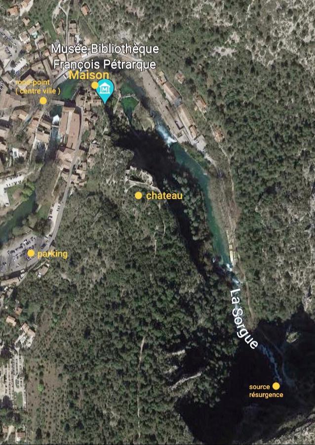 Maison Au Coeur De Fontaine De Vaucluse, Nichee Sur Le Rocher Et Surplombant La Sorgue ภายนอก รูปภาพ